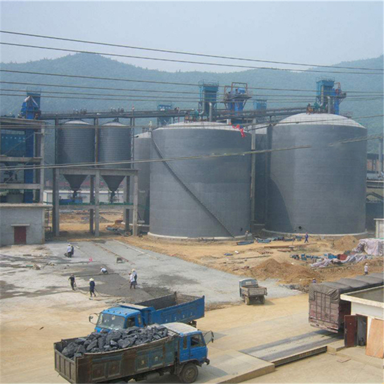 阿里水泥钢板仓2座3000吨青岛项目进入施工